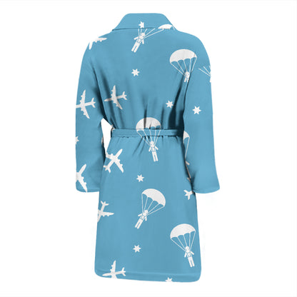 Skydiver Print Design LKS303 Men Bathrobe