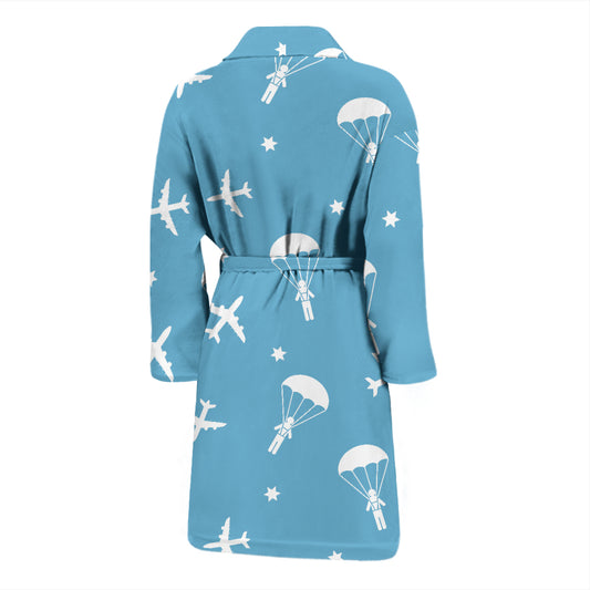 Skydiver Print Design LKS303 Men Bathrobe