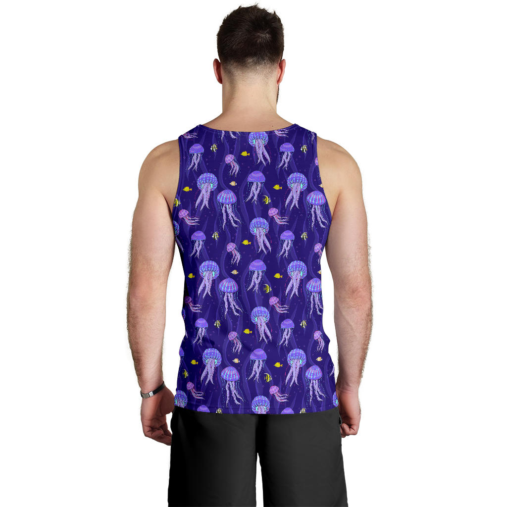 Jellyfish Style Print Men Tank Top