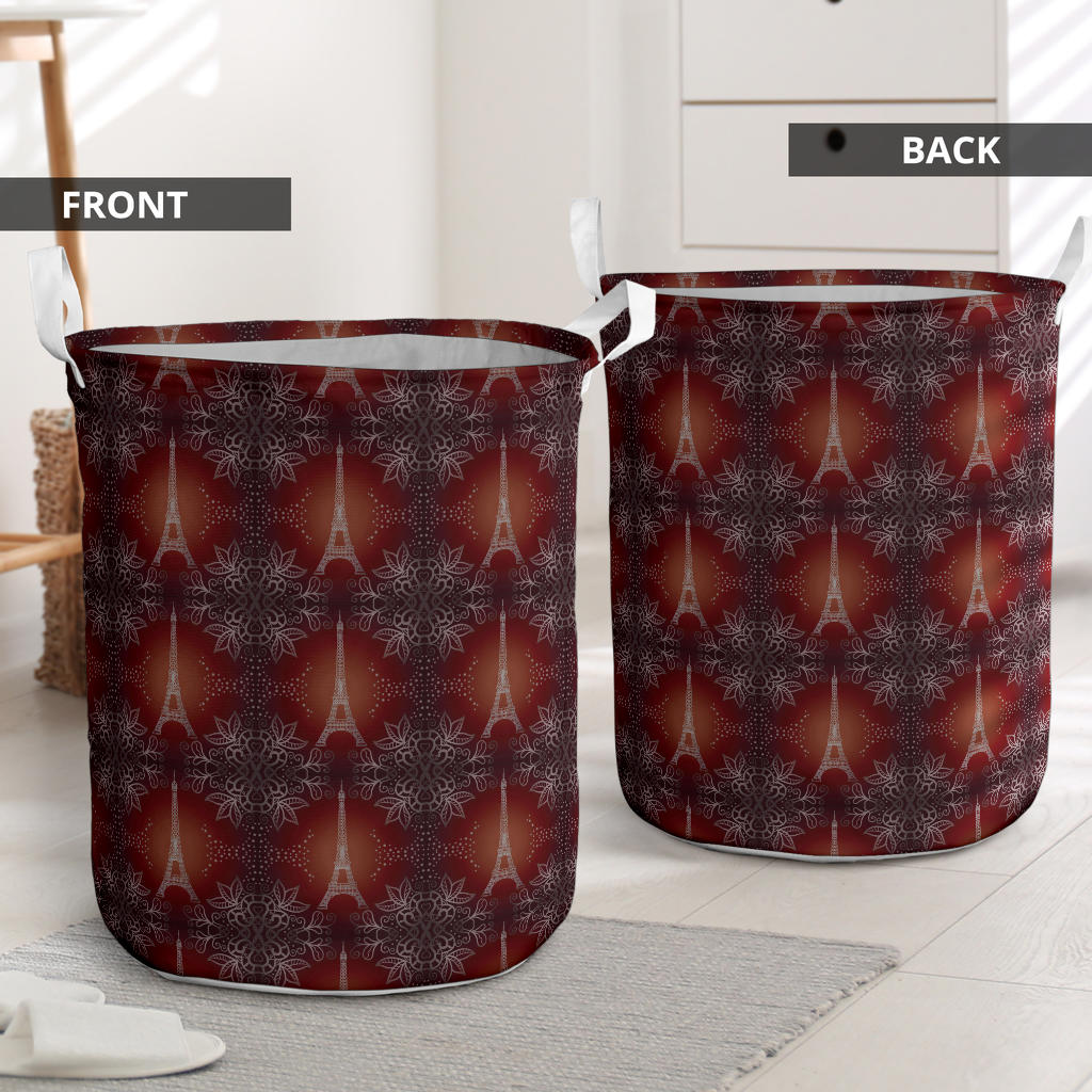 Eiffel Tower Drawing Print Laundry Basket