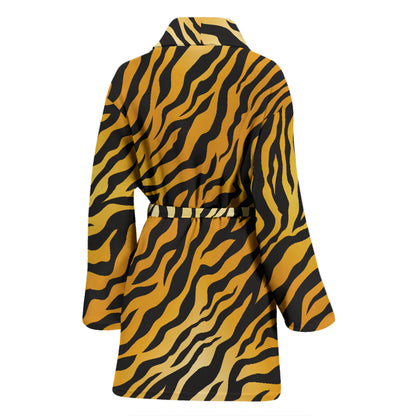 Tiger Print Design LKS302 Women Bathrobe