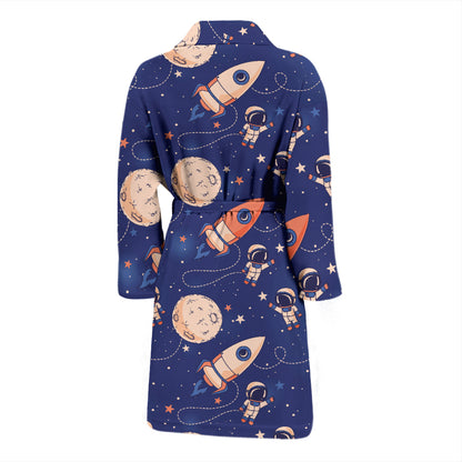 Space Astronaut Rocket Print Design LKS304 Men Bathrobe