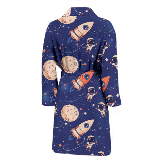 Space Astronaut Rocket Print Design LKS304 Men Bathrobe