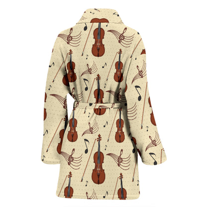 Cello Print Design LKS402 Women Bathrobe