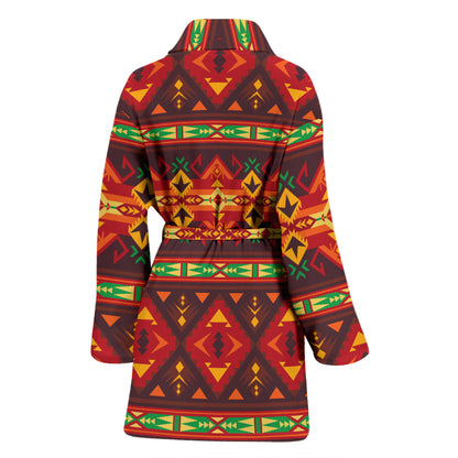 Southwest Pattern Print Design LKS309 Women Bathrobe