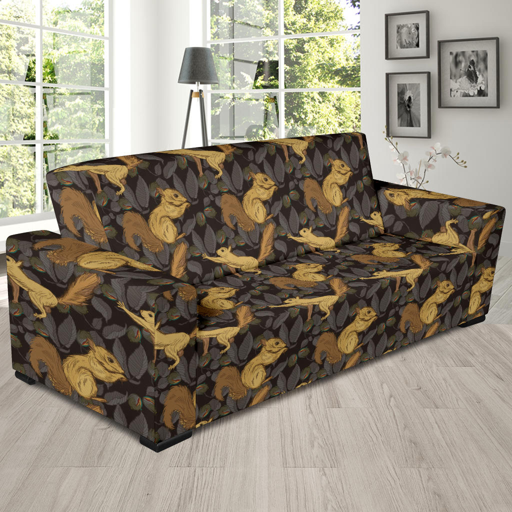Squirrel Print Design LKS309 Sofa Slipcover