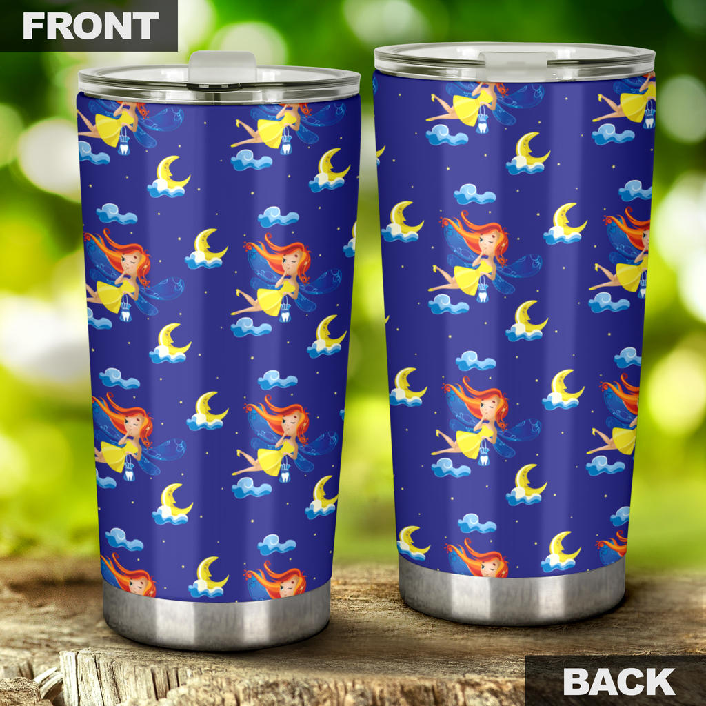Fairy with Moon Print Pattern Tumbler