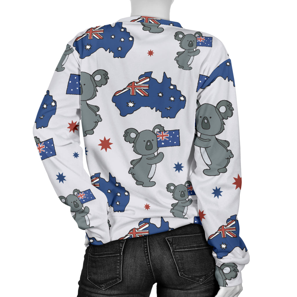 Koala Australia Day Themed Design Women Long Sleeve Sweatshirt