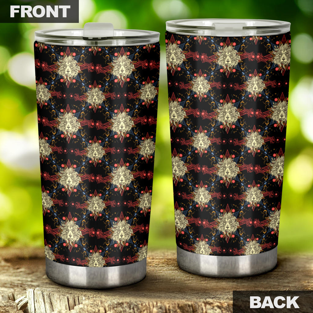Zodiac Leo Pattern Design Print Tumbler