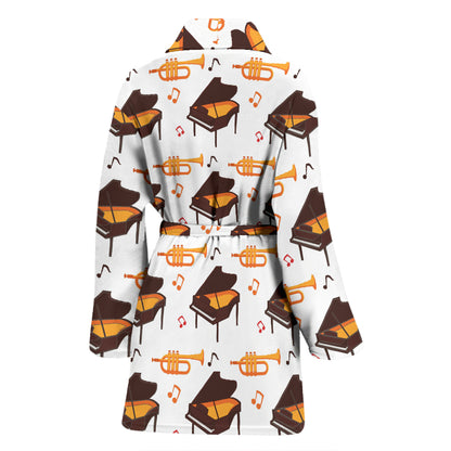 Piano Print Design LKS406 Women Bathrobe