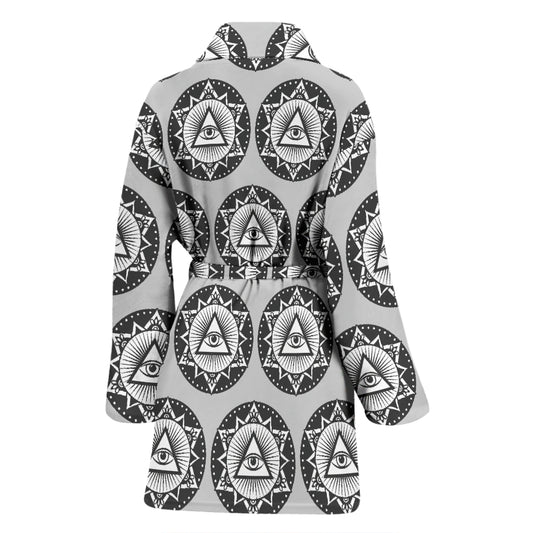 Third Eye Print Design LKS301 Women Bathrobe