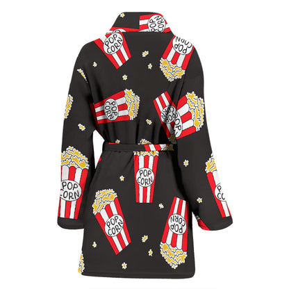 Popcorn Pattern Print Design A01 Women Bathrobe