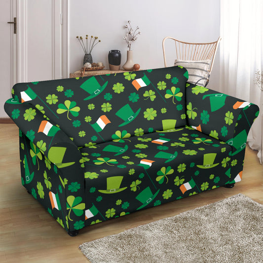 Shamrock Saint Patrick's Day Print Design LKS304 Loveseat Couch Slipcover