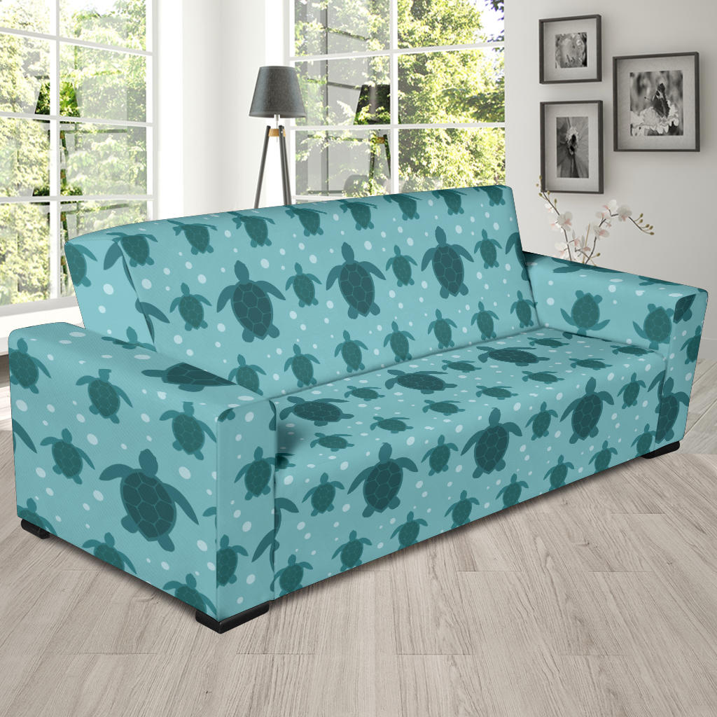 Sea Turtle Print Design LKS305 Sofa Slipcover