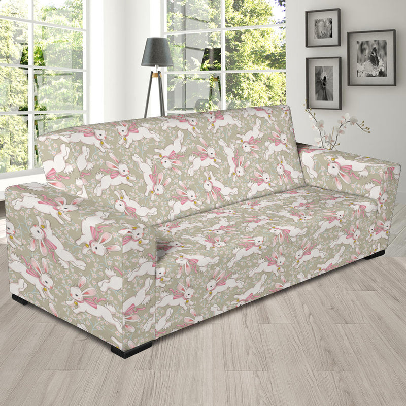 Bunny Pattern Print Design 06 Sofa Slipcover