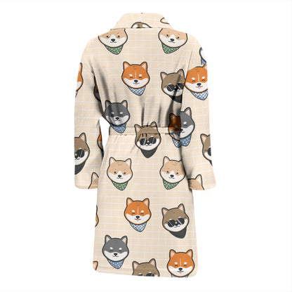 Shiba Inu Print Design LKS3010 Men Bathrobe