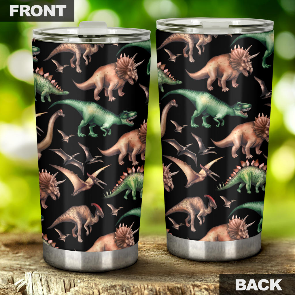 Dinosaur Print Pattern Tumbler