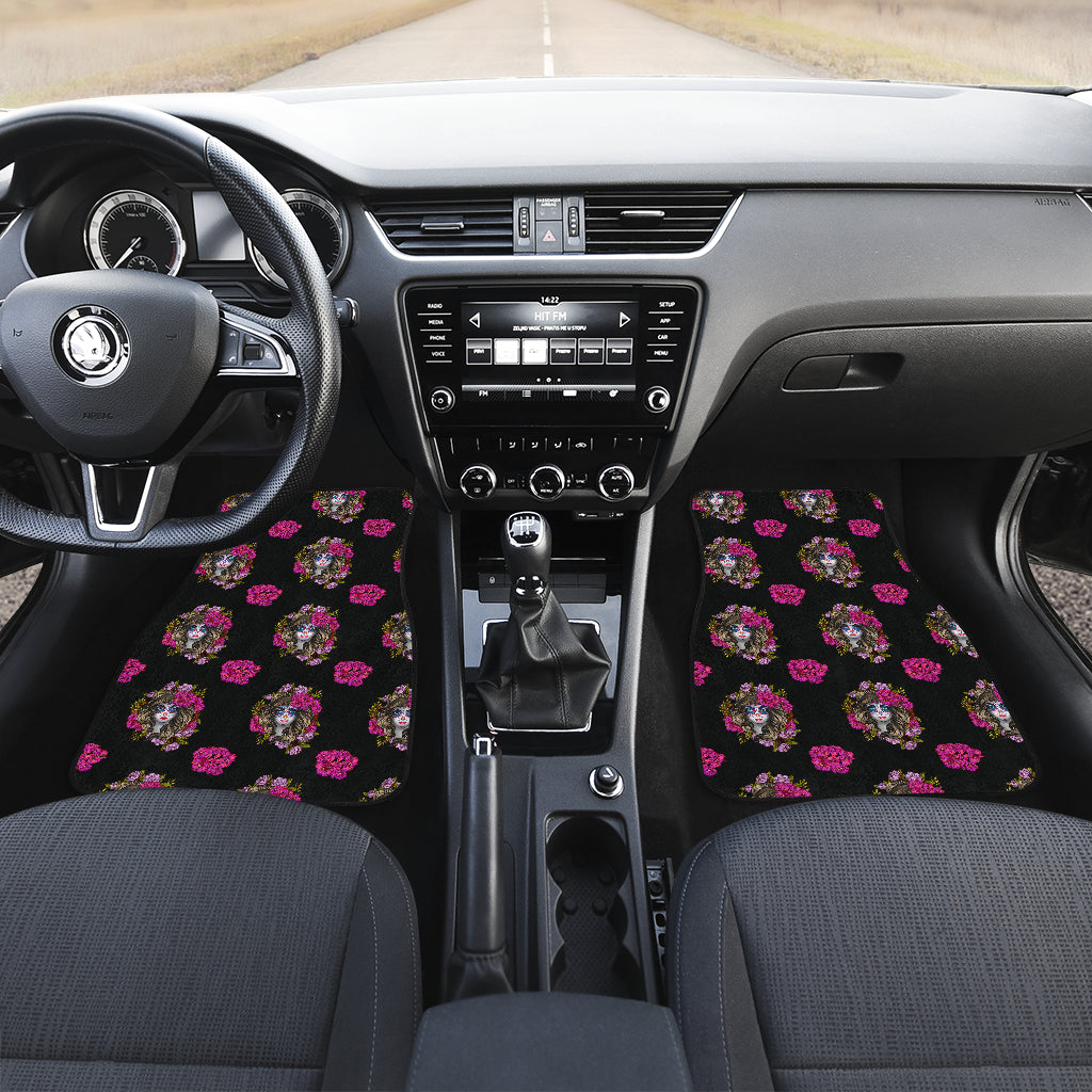 Day of the Dead Makeup Girl Car Floor Mats Front Back