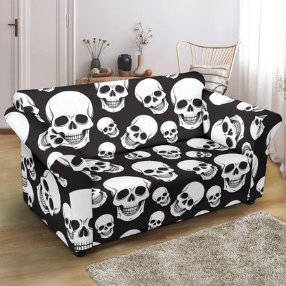 Skull Print Design LKS301 Loveseat Couch Slipcover