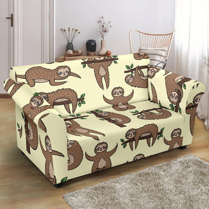 Sloth Print Design LKS3010 Loveseat Couch Slipcover