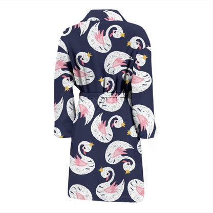 Swan Print Design LKS403 Men Bathrobe