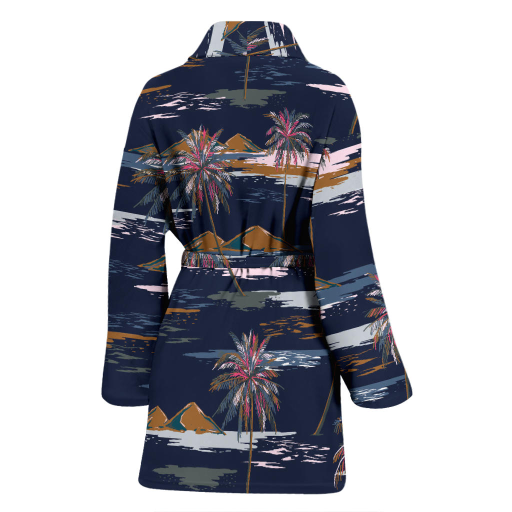 Pacific island Pattern Print Design A06 Women Bathrobe