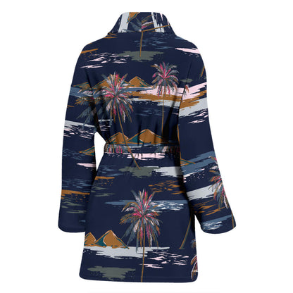 Pacific island Pattern Print Design A06 Women Bathrobe