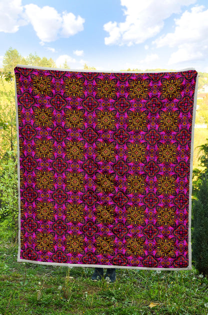 kaleidoscope Abstract Print Design Quilt Bedspread