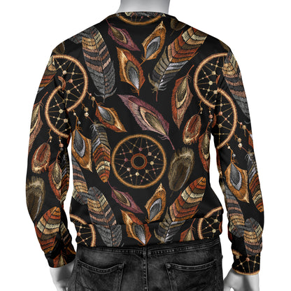Dream catcher embroidered style Men Long Sleeve Sweatshirt