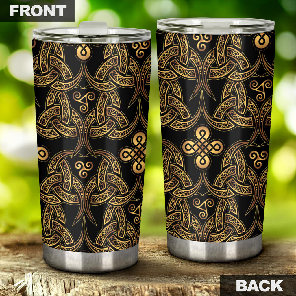 Celtic Knot Gold Design Tumbler