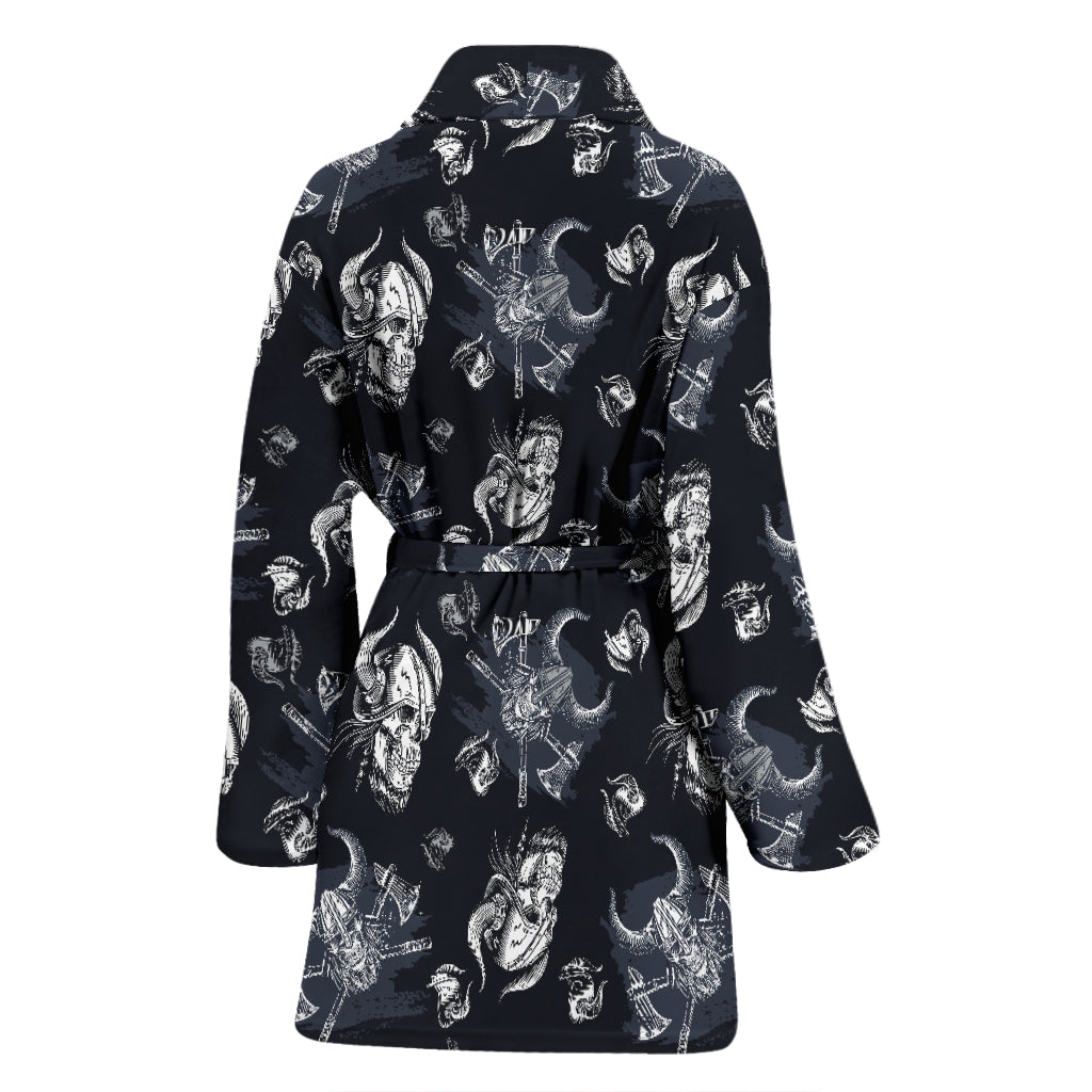 Vikings Print Design LKS304 Women Bathrobe