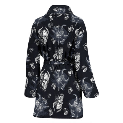 Vikings Print Design LKS304 Women Bathrobe
