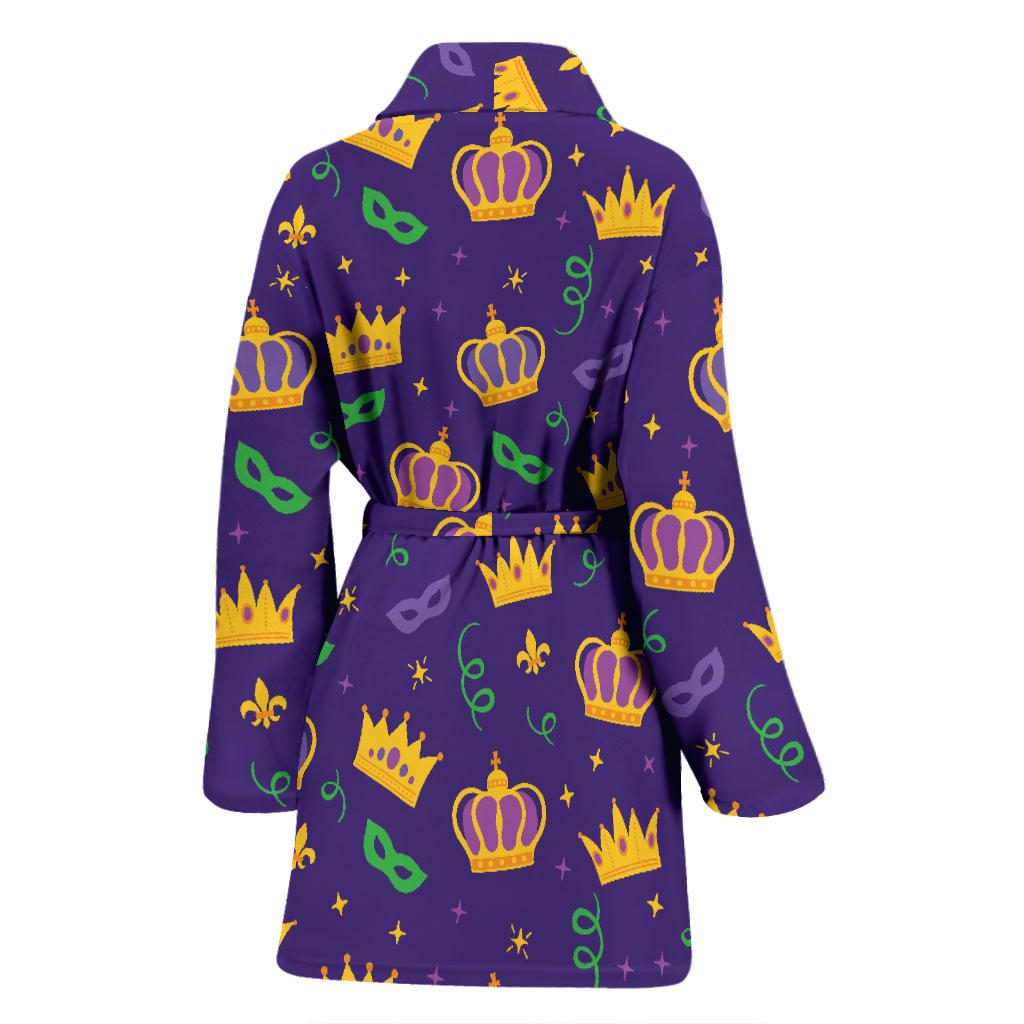 Mardi Gras Pattern Print Design 03 Women Bathrobe