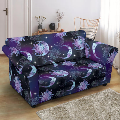 Sun Moon Print Design LKS303 Loveseat Couch Slipcover