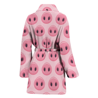 Pig Print Design LKS401 Women Bathrobe
