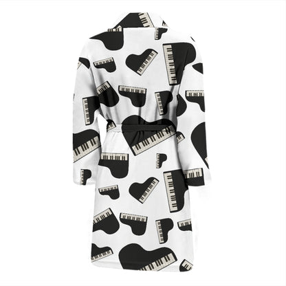 Piano Print Design LKS405 Men Bathrobe