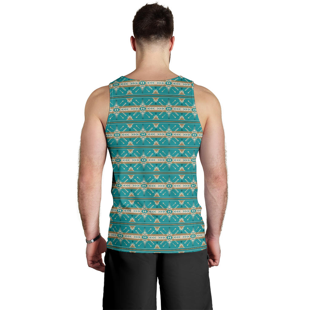 Southwest Native Design Themed Print Men Tank Top
