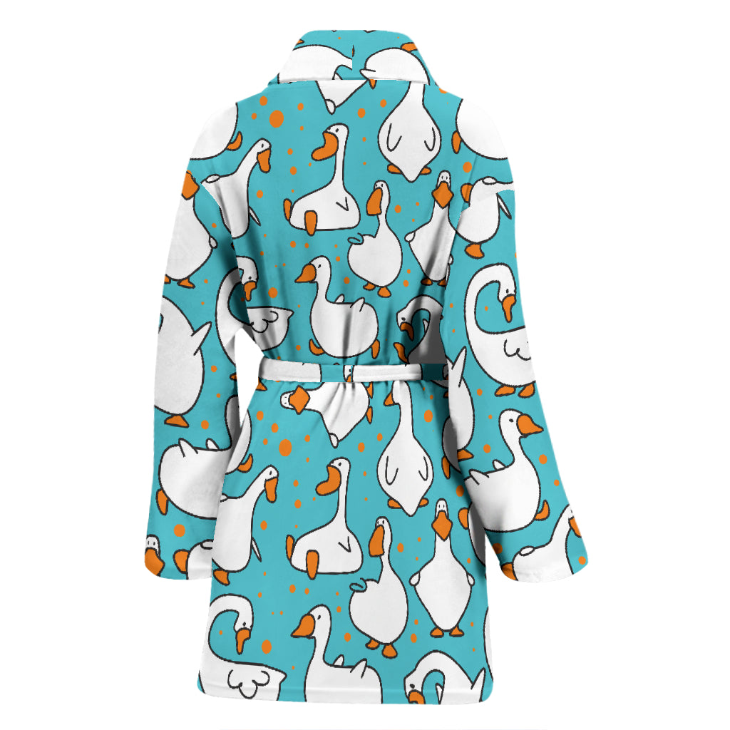 Goose Print Design LKS403 Women Bathrobe
