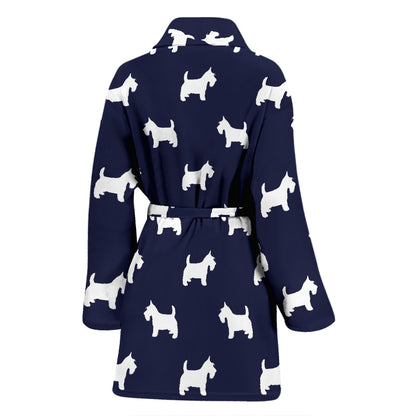 Scottish Terriers Print Design LKS3019 Women Bathrobe