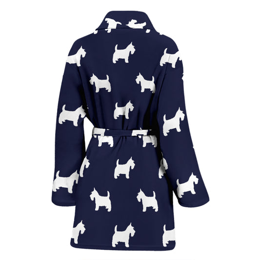 Scottish Terriers Print Design LKS3019 Women Bathrobe