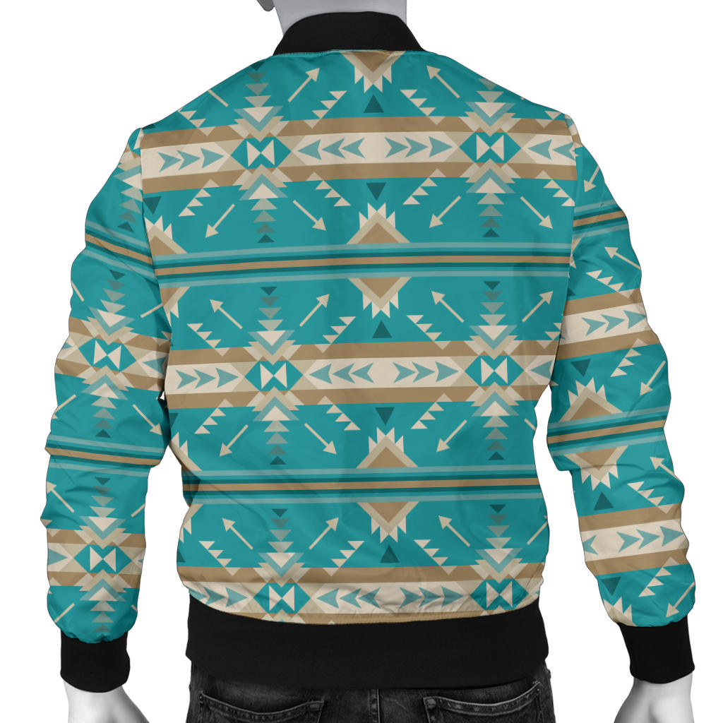 Southwest Native Design Themed Print Men Bomber Jacket