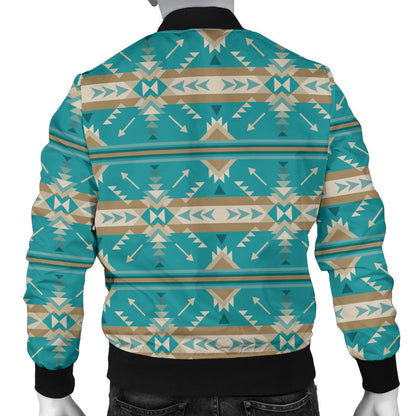 Southwest Native Design Themed Print Men Bomber Jacket