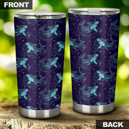 Shark Themed Print Tumbler