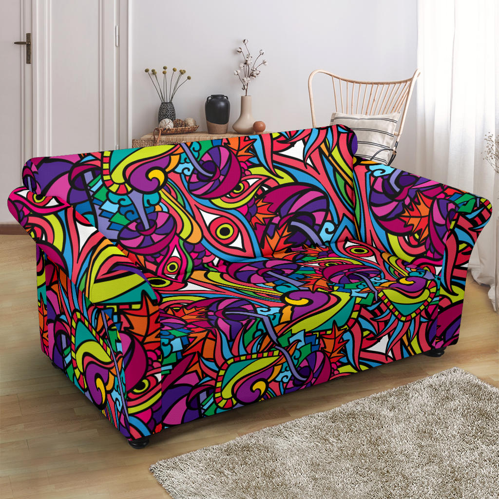 Trippy Print Design LKS302 Loveseat Couch Slipcover