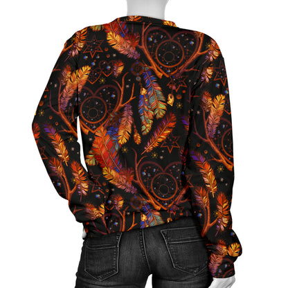 Dream Catcher Native American Design Women Long Sleeve Sweatshirt