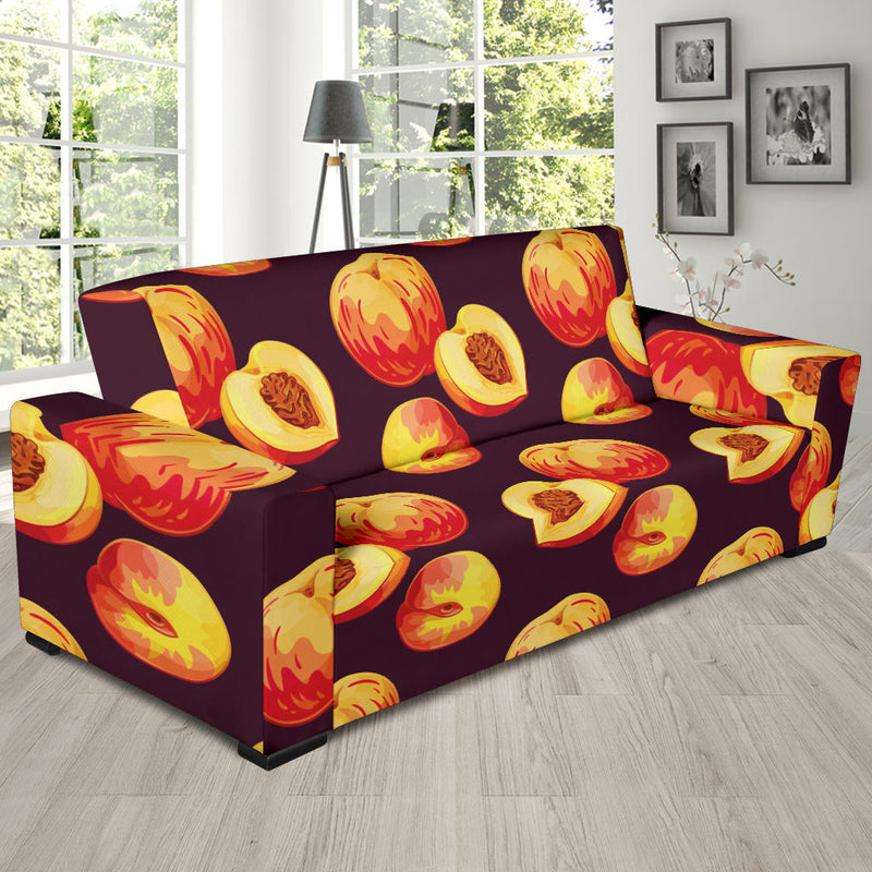 Peach Pattern Print Design A04 Sofa Slipcover