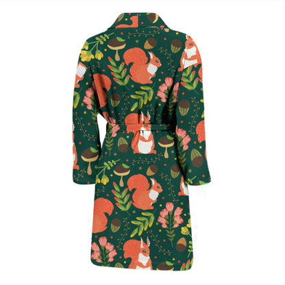 Squirrel Print Design LKS302 Men Bathrobe