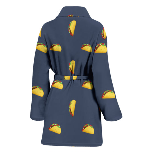 Taco Print Design LKS305 Women Bathrobe