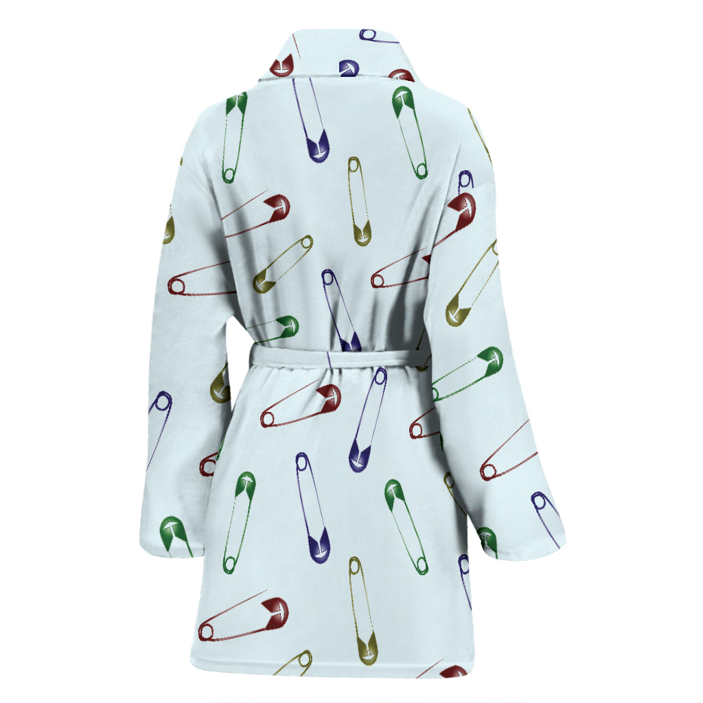 Safety Pin Print Design LKS303 Women Bathrobe