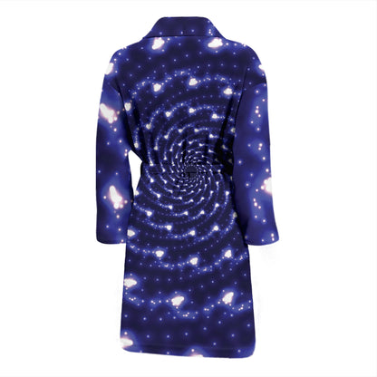 Vortex Print Design LKS305 Men Bathrobe